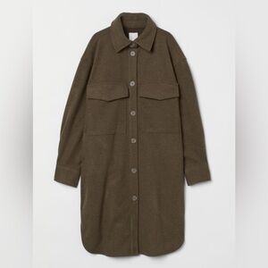 H&M Forest Green Oversized Coat